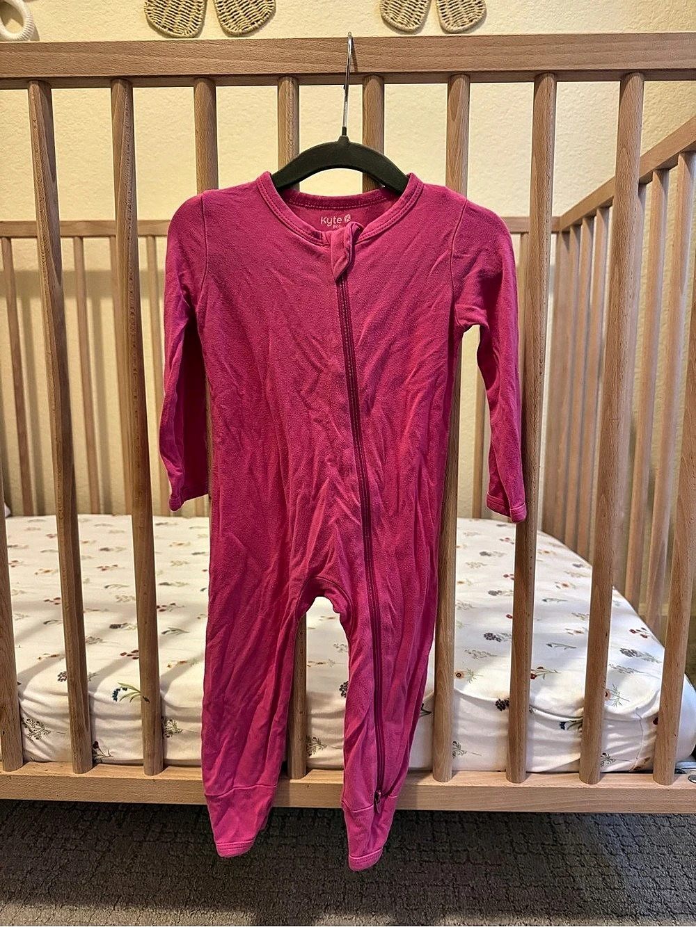 Kyte Baby Zippered Romper Baby Footie Pink 6-12M